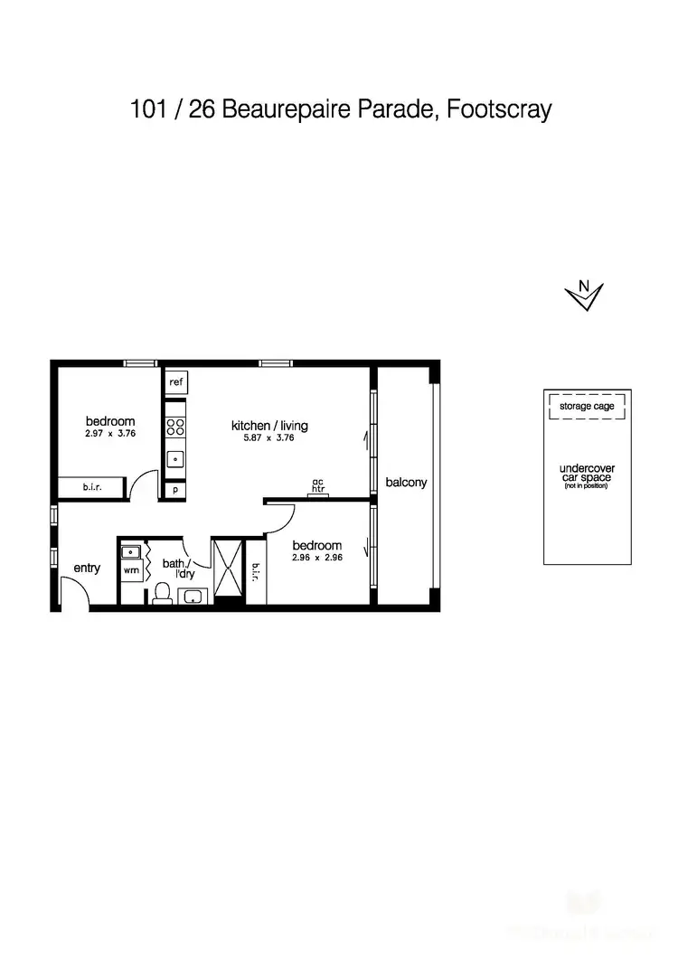 Floorplan of Homely apartment listing, 101/26 Beaurepaire Parade, Footscray VIC 3011