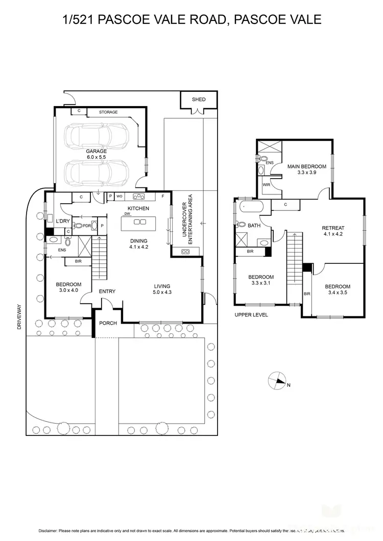 Floorplan of Homely townhouse listing, 1/521 Pascoe Vale Road, Pascoe Vale VIC 3044