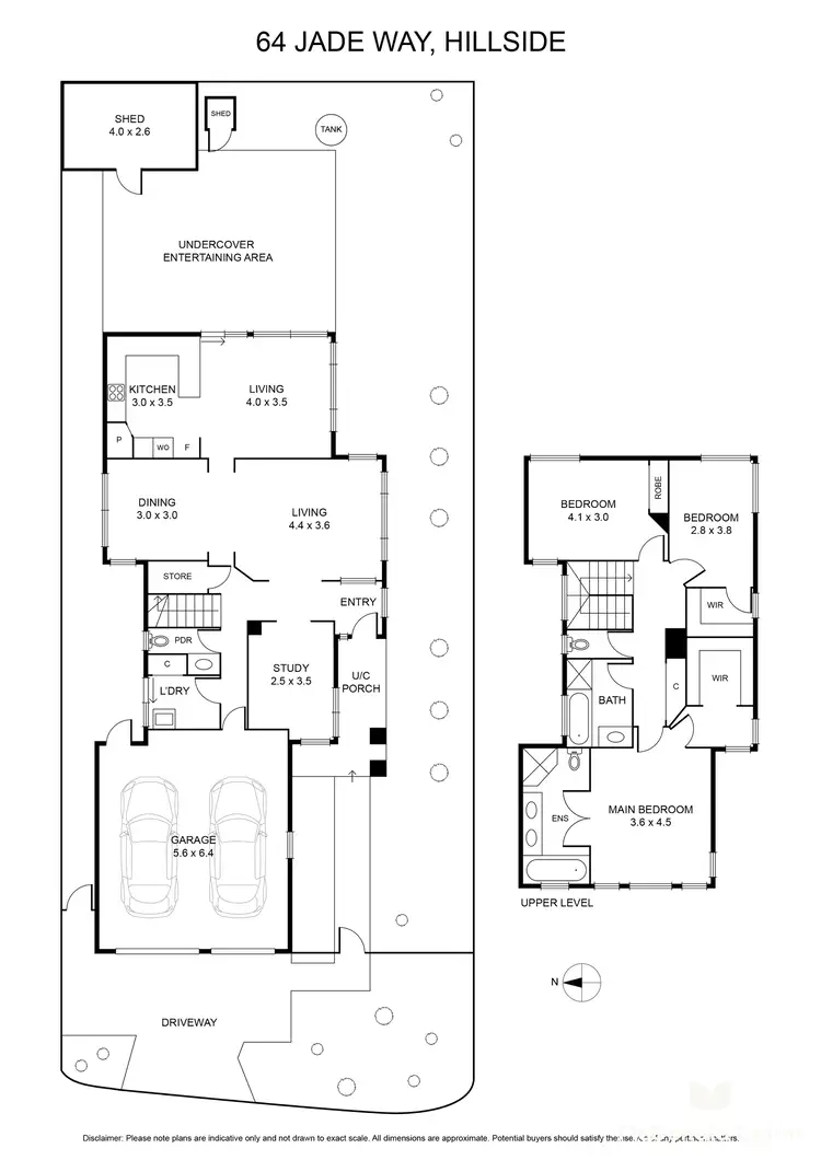Floorplan of Homely house listing, 64 Jade Way, Hillside VIC 3037