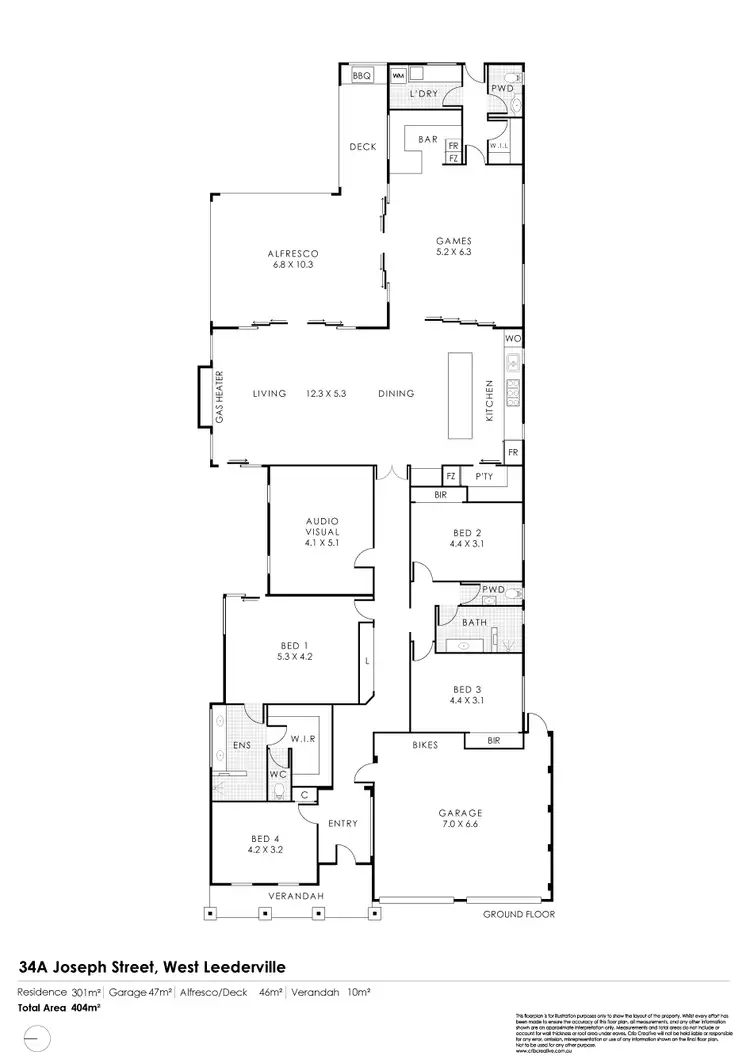 Floorplan of Homely house listing, 34A Joseph Street, West Leederville WA 6007