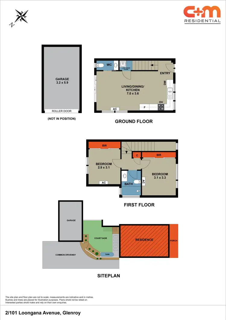Floorplan of Homely townhouse listing, 2/101 Loongana Avenue, Glenroy VIC 3046