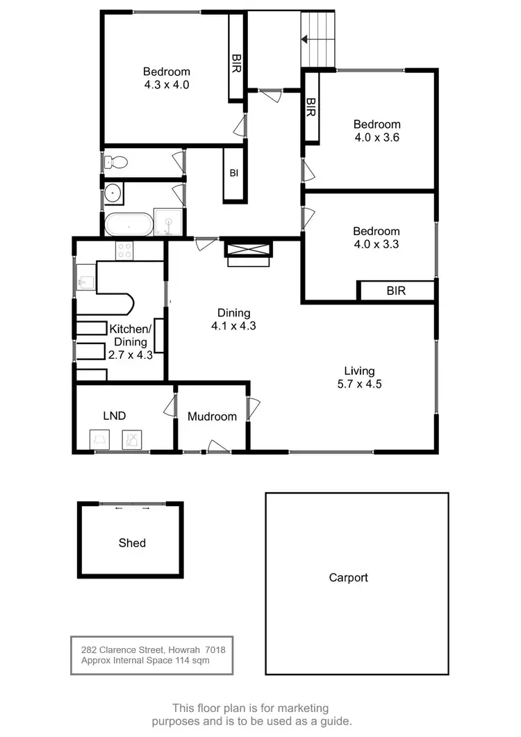 Floorplan of Homely house listing, 282 Clarence Street, Howrah TAS 7018