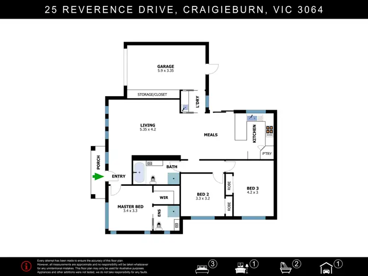 Floorplan of Homely house listing, 25 reverence drive, Craigieburn VIC 3064