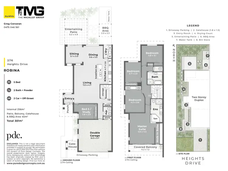 Floorplan of Homely semi-detached listing, 2/16 Heights Drive, Robina QLD 4226
