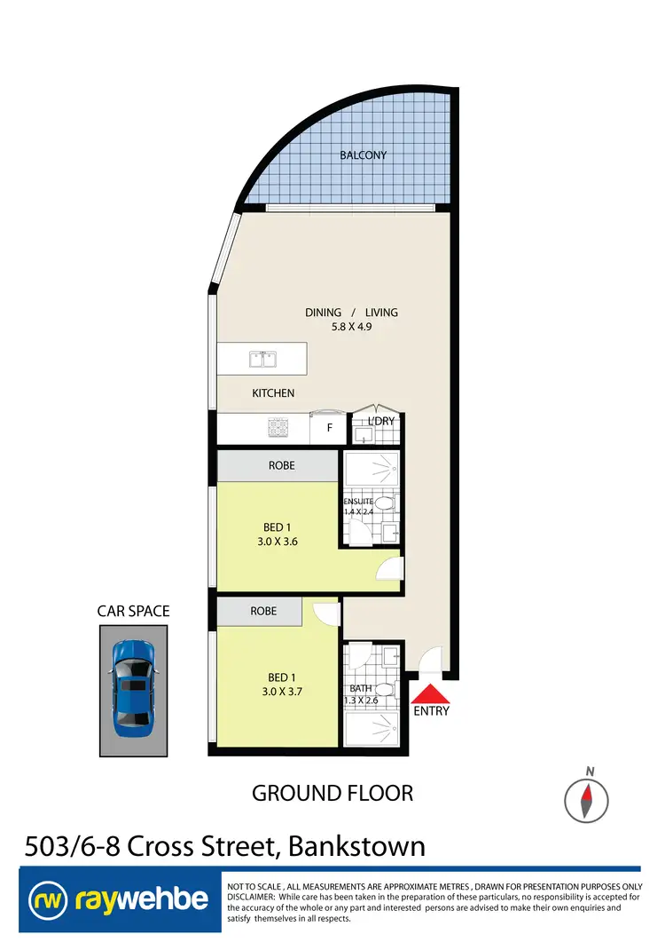 Floorplan of Homely apartment listing, 503/6-8 Cross Street, Bankstown NSW 2200
