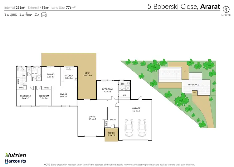 Floorplan of Homely house listing, 5 Boberski Close, Ararat VIC 3377