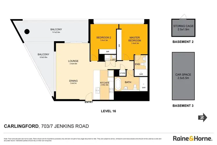 Floorplan of Homely unit listing, 703/7 Jenkins Road, Carlingford NSW 2118