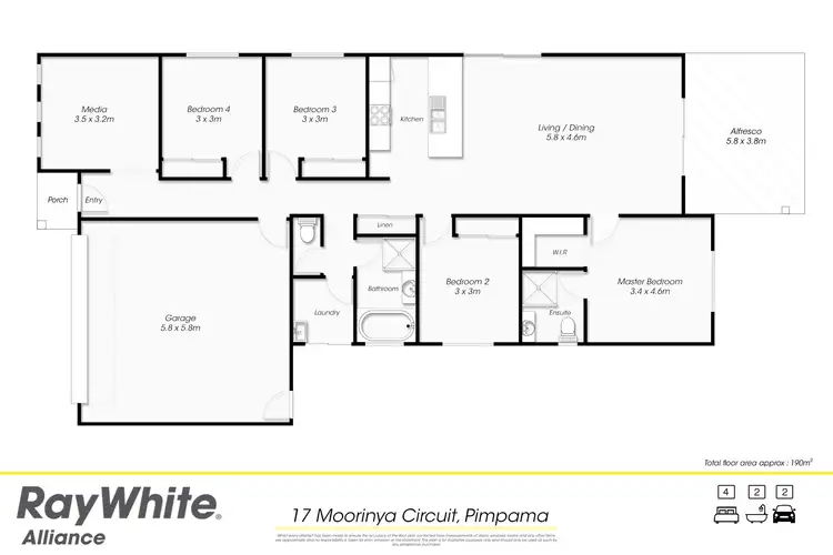 Floorplan of Homely house listing, 17 Moorinya Circuit, Pimpama QLD 4209