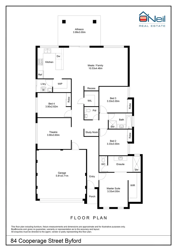 Floorplan of Homely house listing, 84 Cooperage Street, Byford WA 6122