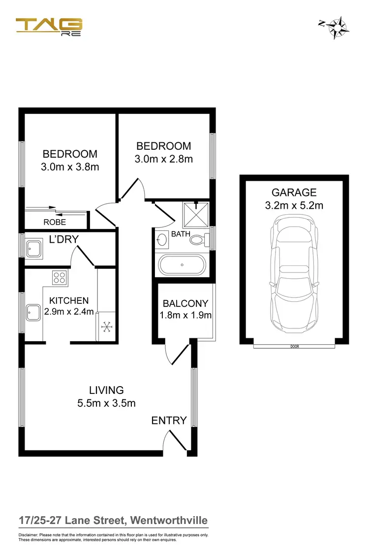 Floorplan of Homely apartment listing, 17/25-27 Lane Street, Wentworthville NSW 2145