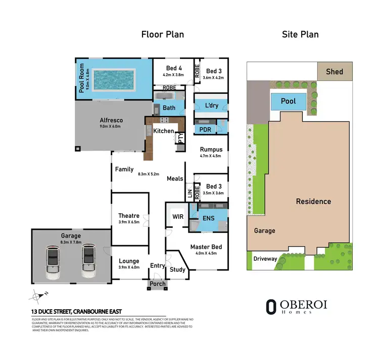 Floorplan of Homely house listing, 13 Duce Street, Cranbourne East VIC 3977