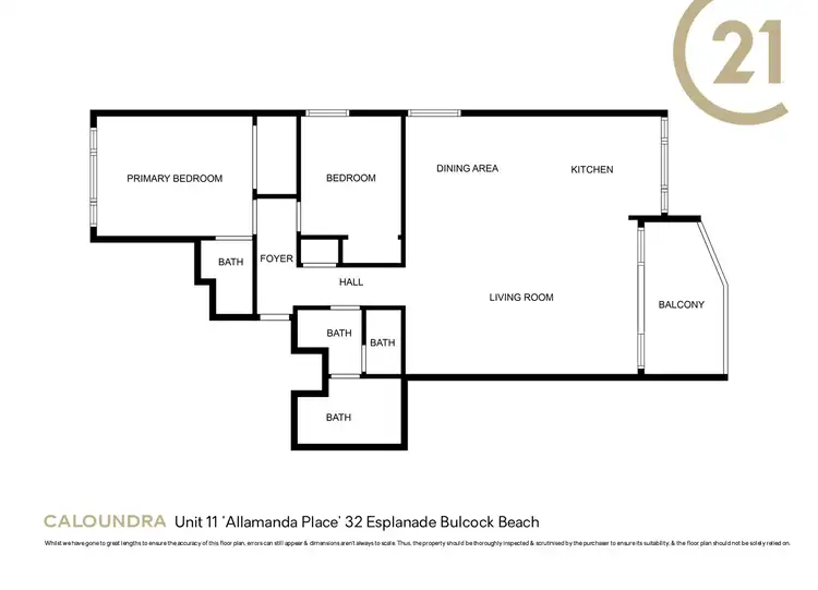 Floorplan of Homely unit listing, Unit 11 'Allamanda Place' 32 Esplanade Bulcock Beach, Caloundra QLD 4551