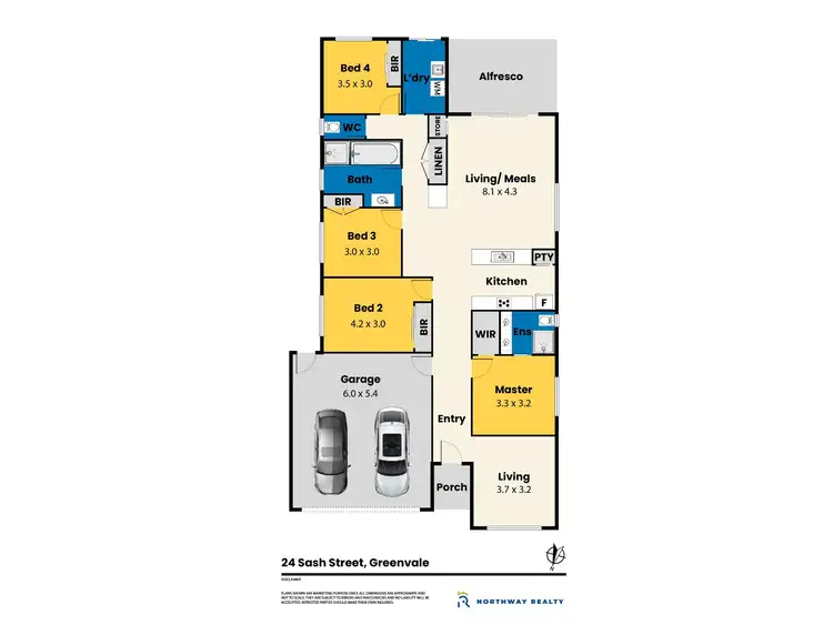 Floorplan of Homely house listing, 24 Sash Street, Greenvale VIC 3059
