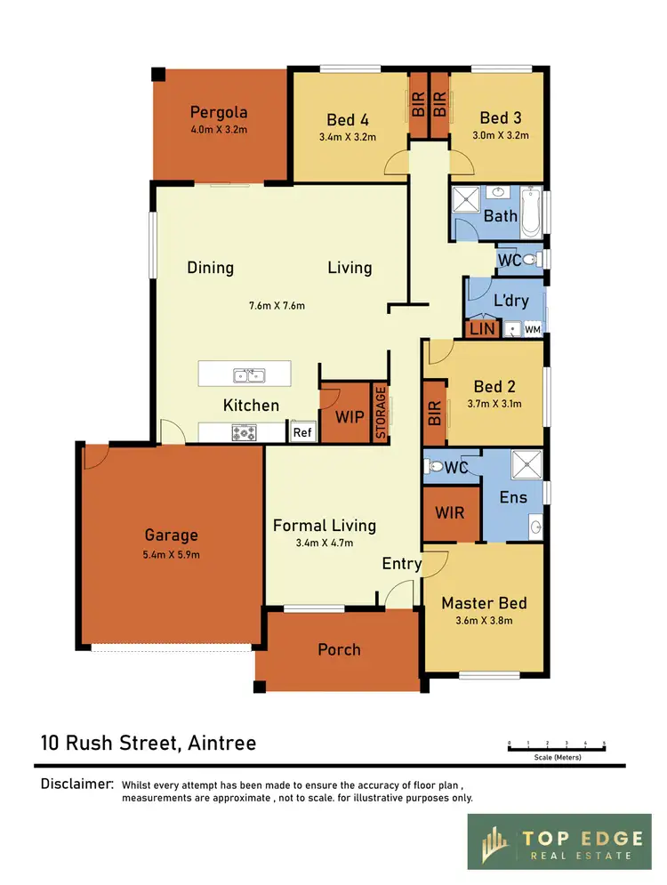 Floorplan of Homely house listing, 10 Rush Street, Aintree VIC 3336