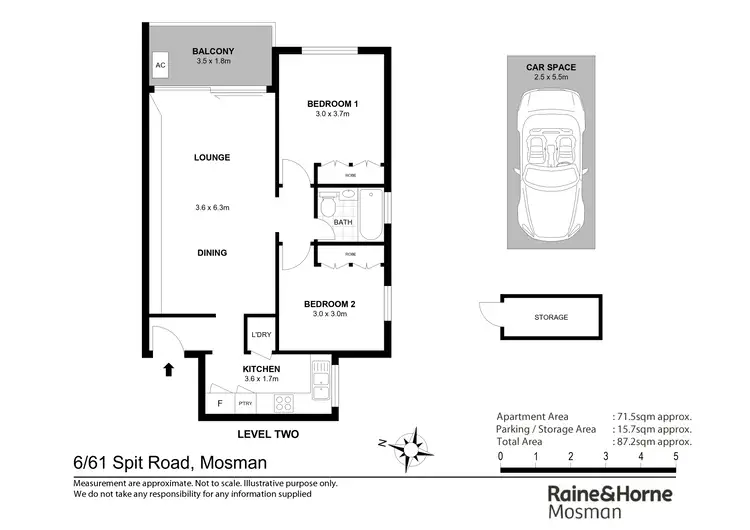 Floorplan of Homely apartment listing, 6/61 Spit Road, Mosman NSW 2088