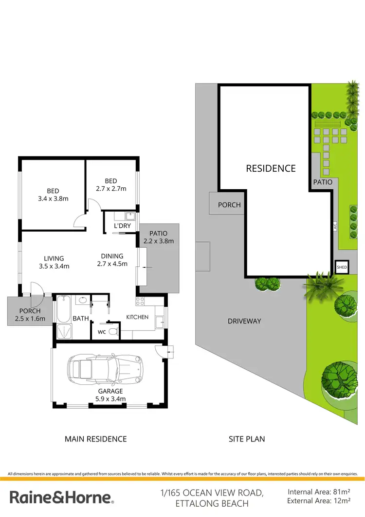Floorplan of Homely villa listing, 1/165 Ocean View Road, Ettalong Beach NSW 2257