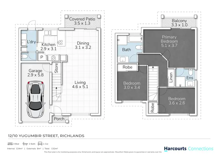 Floorplan of Homely townhouse listing, 12/10 Yugumbir Street, Richlands QLD 4077