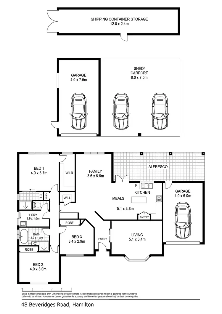 Floorplan of Homely house listing, 48 Beveridges Road, Hamilton VIC 3300