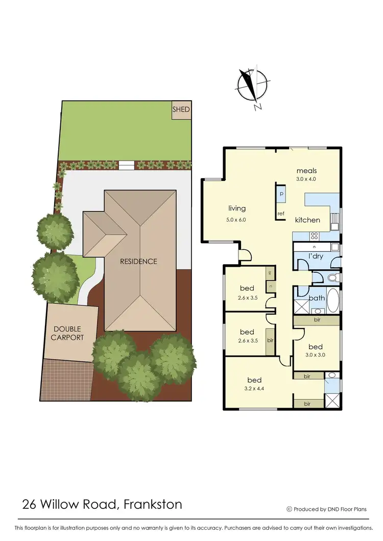 Floorplan of Homely house listing, 26 Willow Road, Frankston VIC 3199