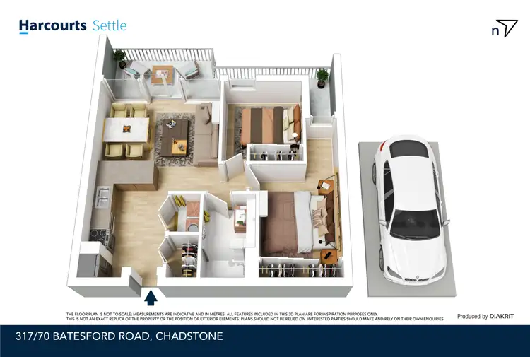 Floorplan of Homely apartment listing, 317/70 Batesford Road, Chadstone VIC 3148