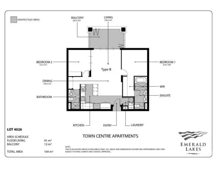 Floorplan of Homely apartment listing, 4036/3027 The Boulevard, Carrara QLD 4211