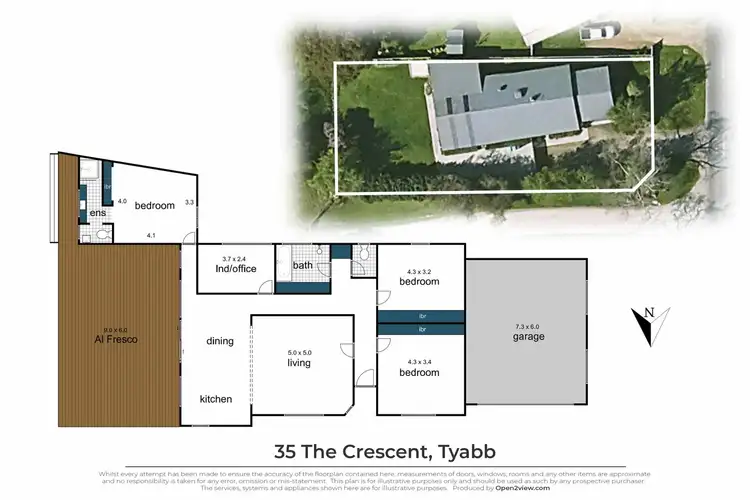 Floorplan of Homely house listing, 35 The Crescent, Tyabb VIC 3913