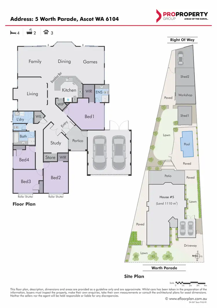 Floorplan of Homely house listing, 5 Worth Parade, Ascot WA 6104