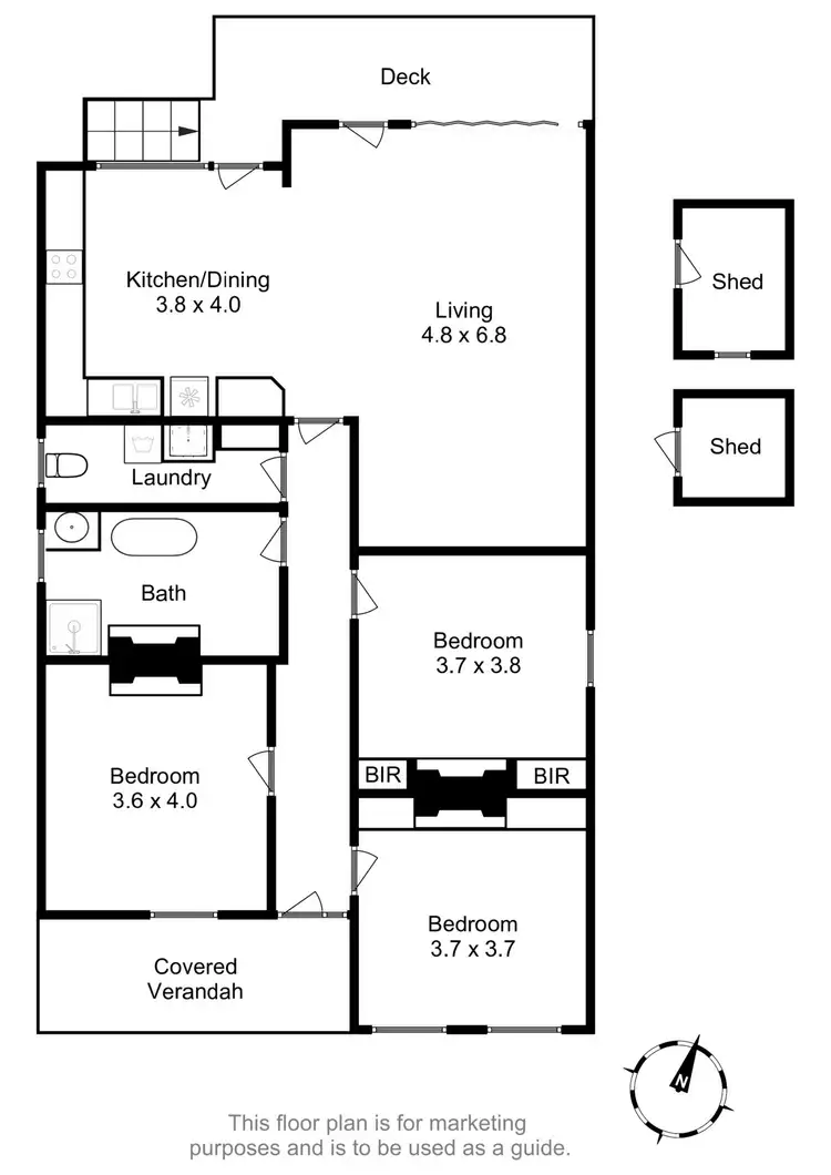 Floorplan of Homely house listing, 8 Harding Street, New Town TAS 7008
