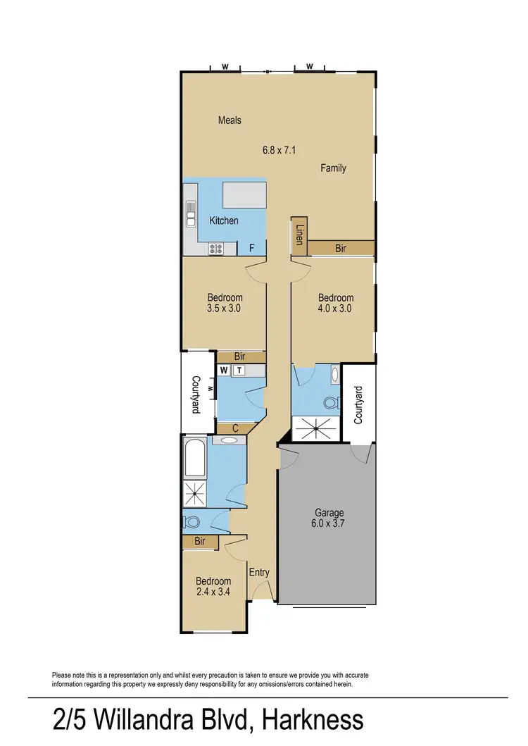 Floorplan of Homely house listing, 2/5 Willandra Blvd, Harkness VIC 3337