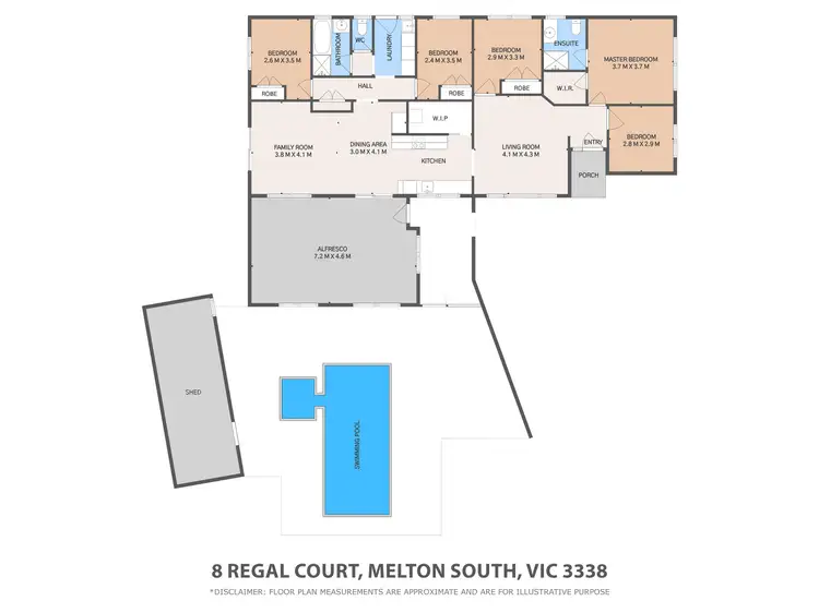 Floorplan of Homely house listing, 8 Regal Court, Melton South VIC 3338