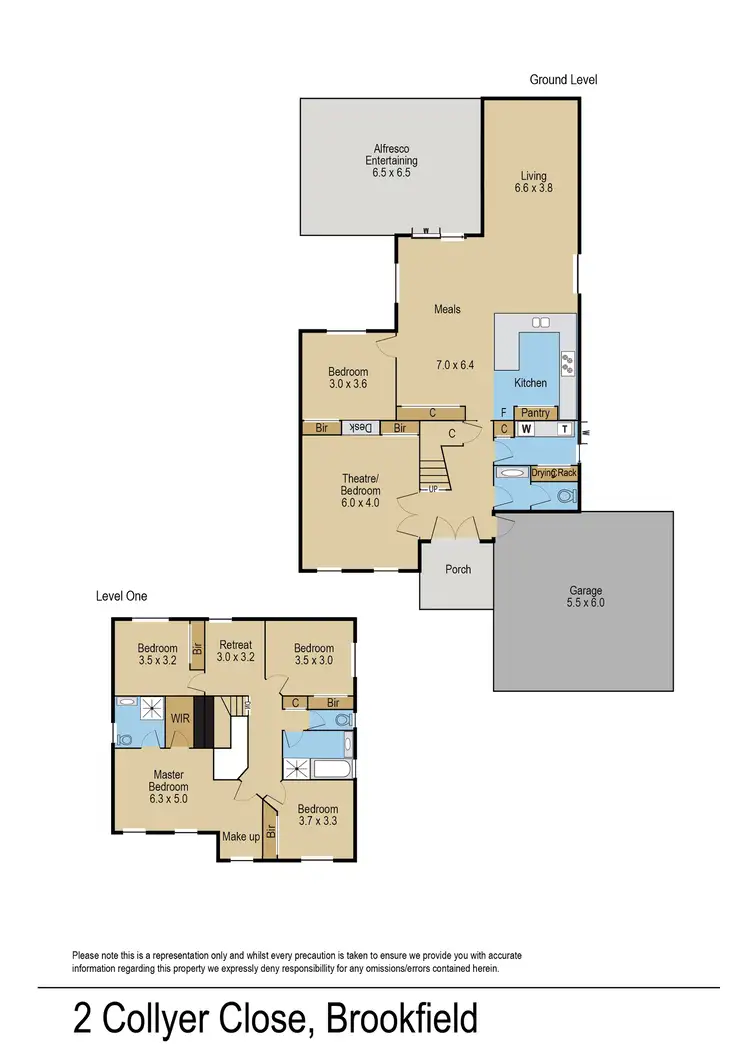 Floorplan of Homely house listing, 2 Collyer Close, Brookfield VIC 3338