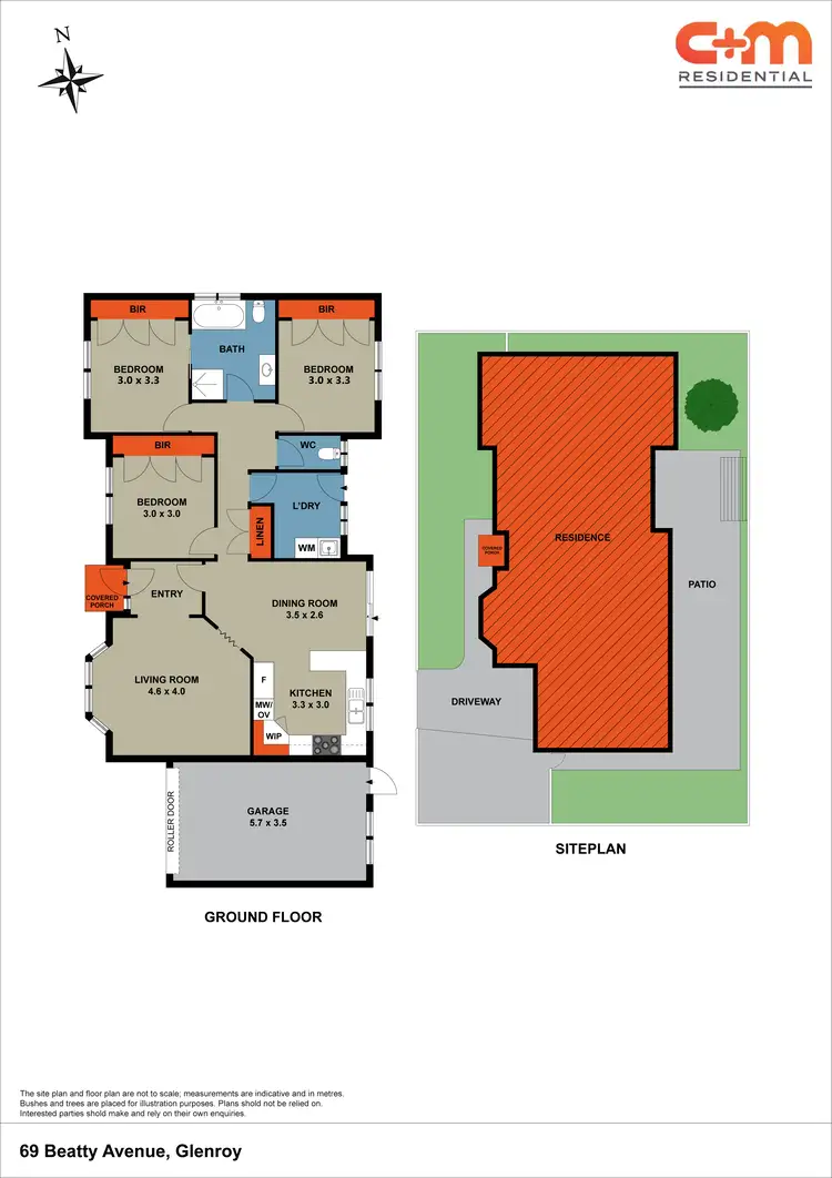 Floorplan of Homely villa listing, 69 Beatty Avenue, Glenroy VIC 3046
