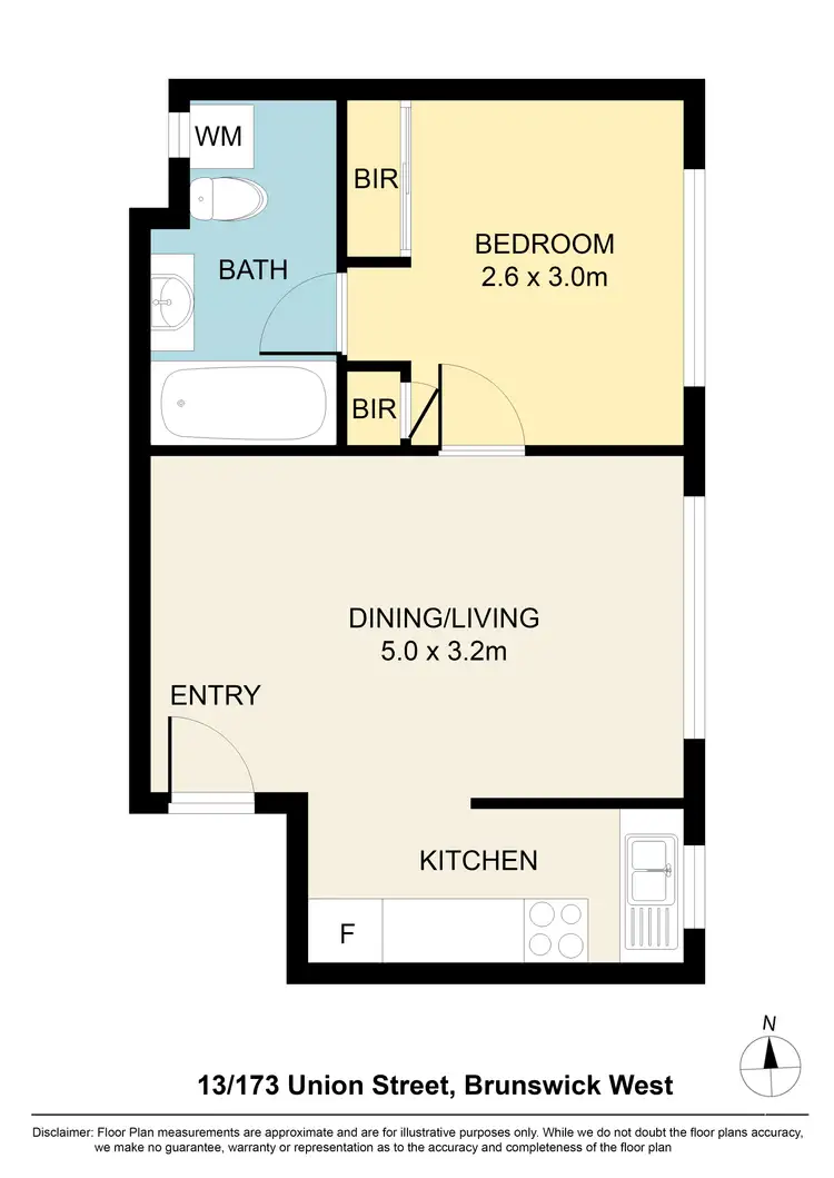 Floorplan of Homely apartment listing, 13/173 Union Street, Brunswick West VIC 3055