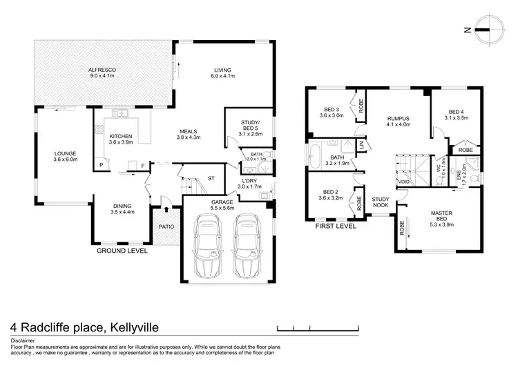 Floorplan of Homely house listing, 4 Radcliffe Place, Kellyville NSW 2155
