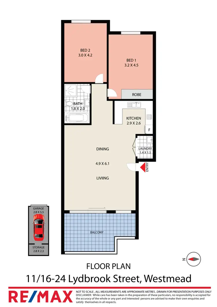 Floorplan of Homely unit listing, 11/16-24 Lydbrook Street, Westmead NSW 2145