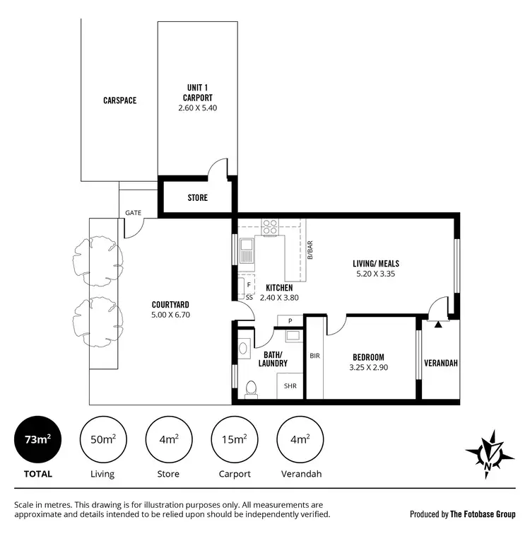 Floorplan of Homely house listing, 1/255 Main South Road, Hackham West SA 5163
