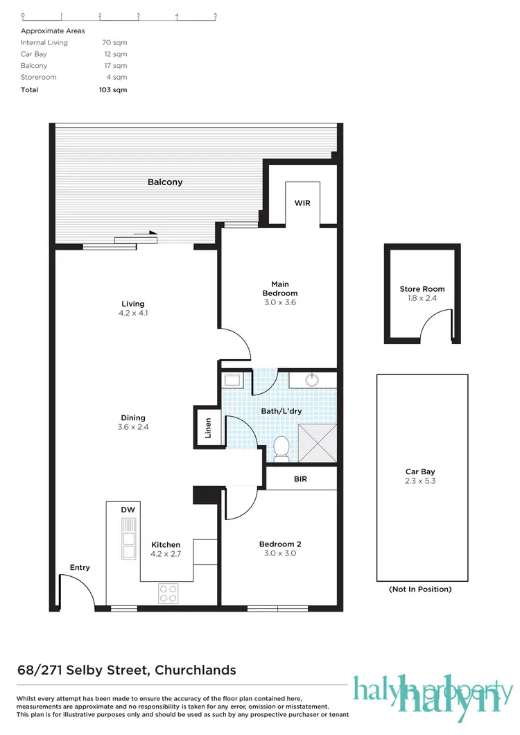 Floorplan of Homely apartment listing, 68/271 Selby Street, Churchlands WA 6018
