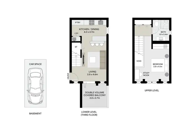 Floorplan of Homely apartment listing, 9/27 Cunningham Street, Newstead QLD 4006