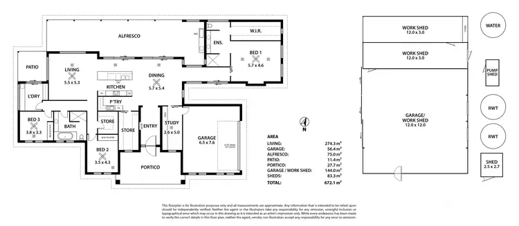 Floorplan of Homely house listing, 502 Bookmark Avenue, Renmark West SA 5341