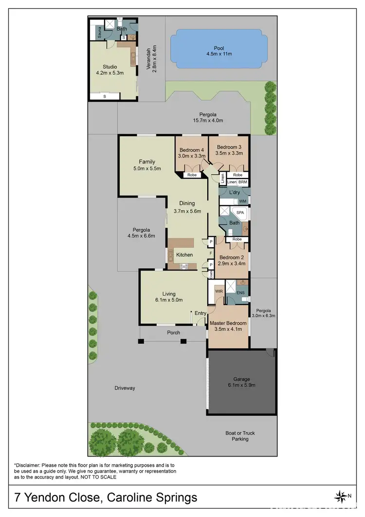 Floorplan of Homely house listing, 7 Yendon Close, Caroline Springs VIC 3023