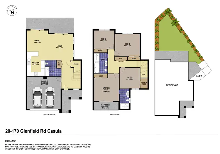 Floorplan of Homely townhouse listing, 20/170 Glenfield Road, Casula NSW 2170
