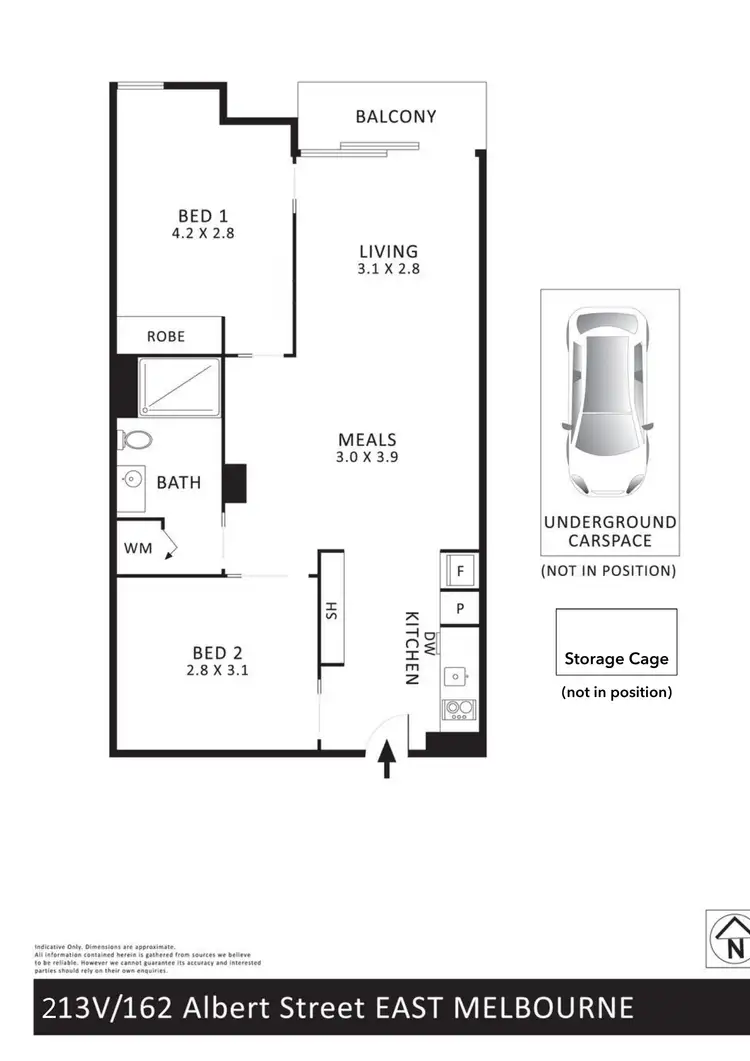 Floorplan of Homely apartment listing, 213V/162 Albert Street, East Melbourne VIC 3002