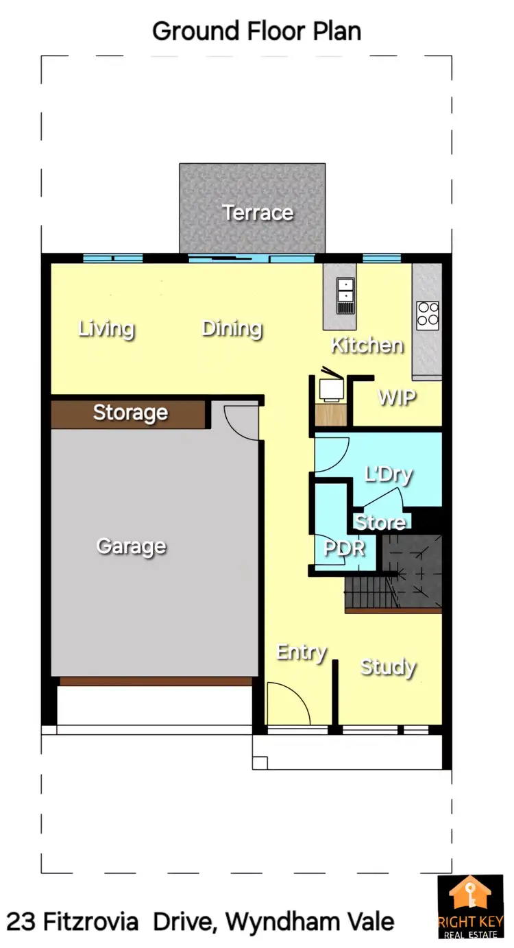 Floorplan of Homely house listing, 23 FITZROVIA DR, Wyndham Vale VIC 3024