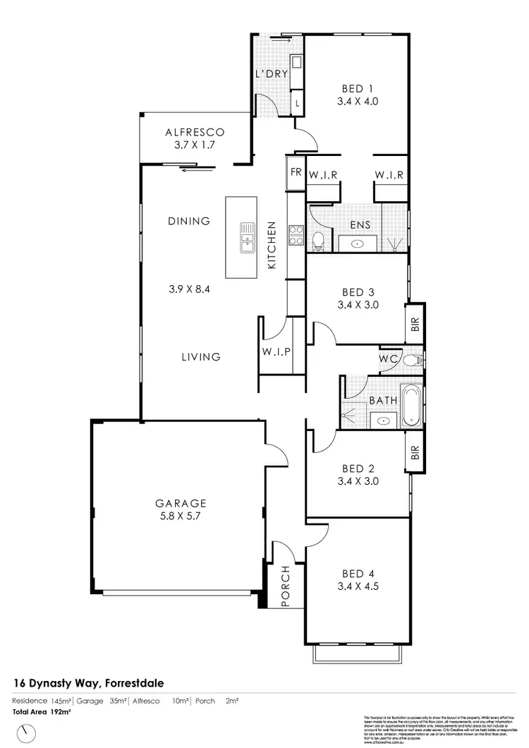 Floorplan of Homely house listing, 16 Dynasty Way, Forrestdale WA 6112