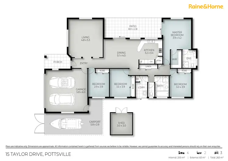 Floorplan of Homely house listing, 15 Taylor Drive, Pottsville NSW 2489