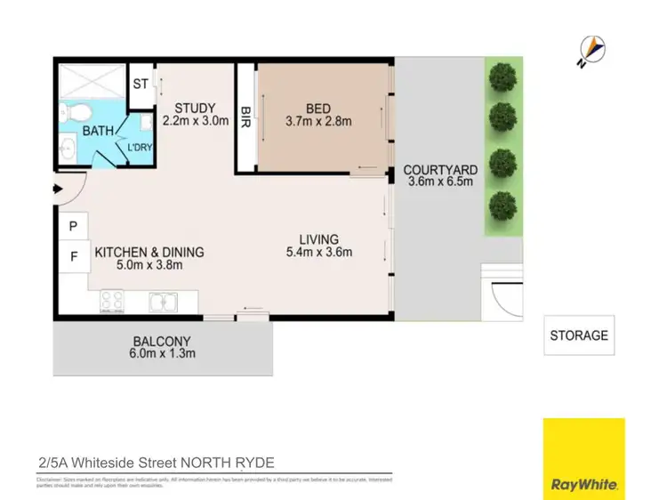 Floorplan of Homely apartment listing, 2/5A Whiteside Street, North Ryde NSW 2113