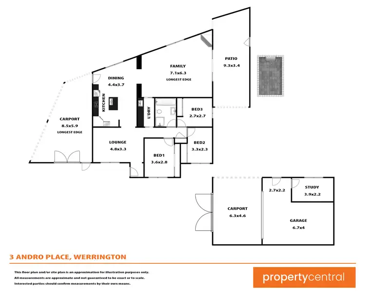 Floorplan of Homely house listing, 3 Andro Place, Werrington NSW 2747