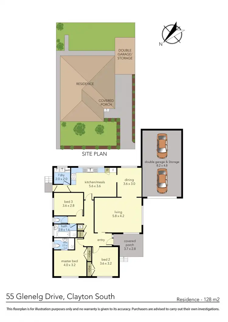 Floorplan of Homely house listing, 55 Glenelg Drive, Clayton South VIC 3169