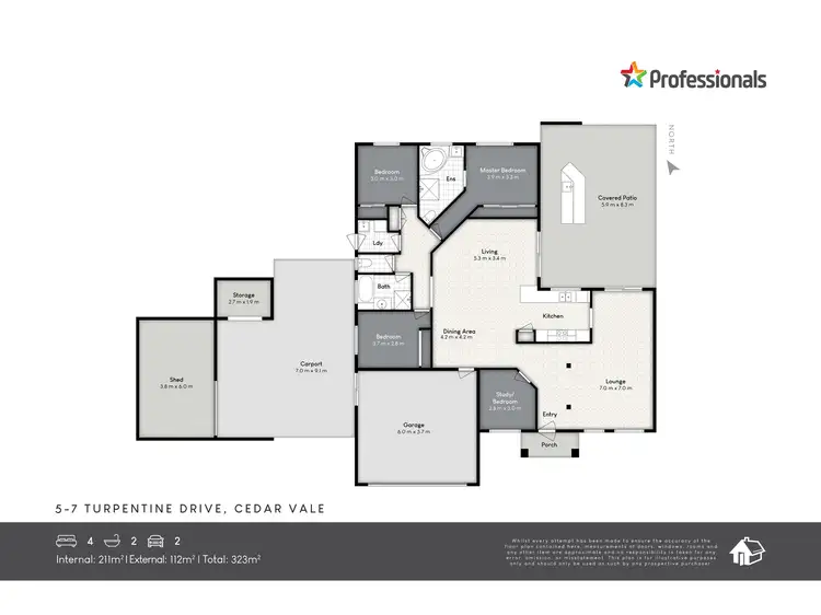 Floorplan of Homely house listing, 5-7 Turpentine Drive, Cedar Vale QLD 4285