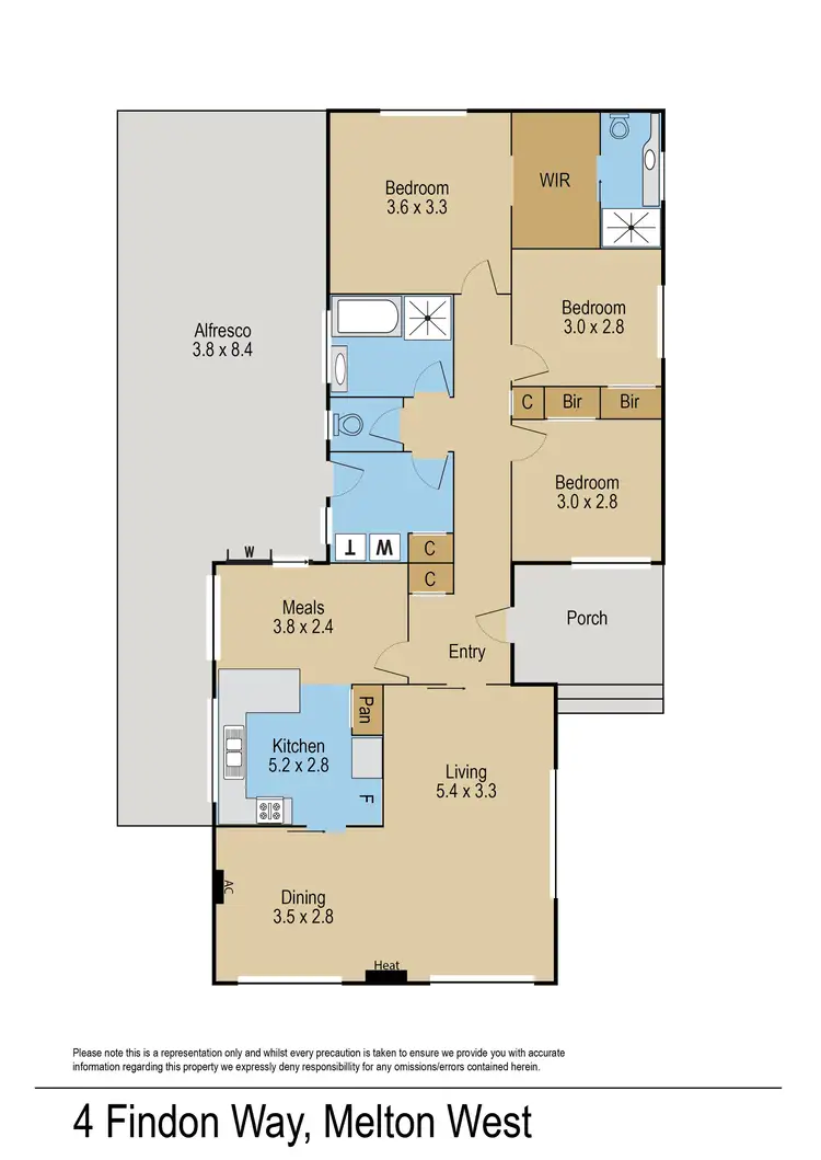 Floorplan of Homely house listing, 4 Findon Way, Melton West VIC 3337